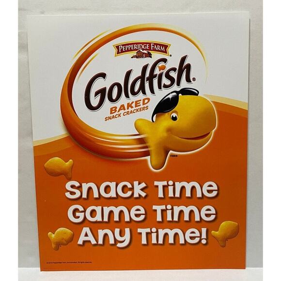 Pepperidge Farm Goldfish Crackers Finn Store Display Sign 2015 Panel 18" x 22" B